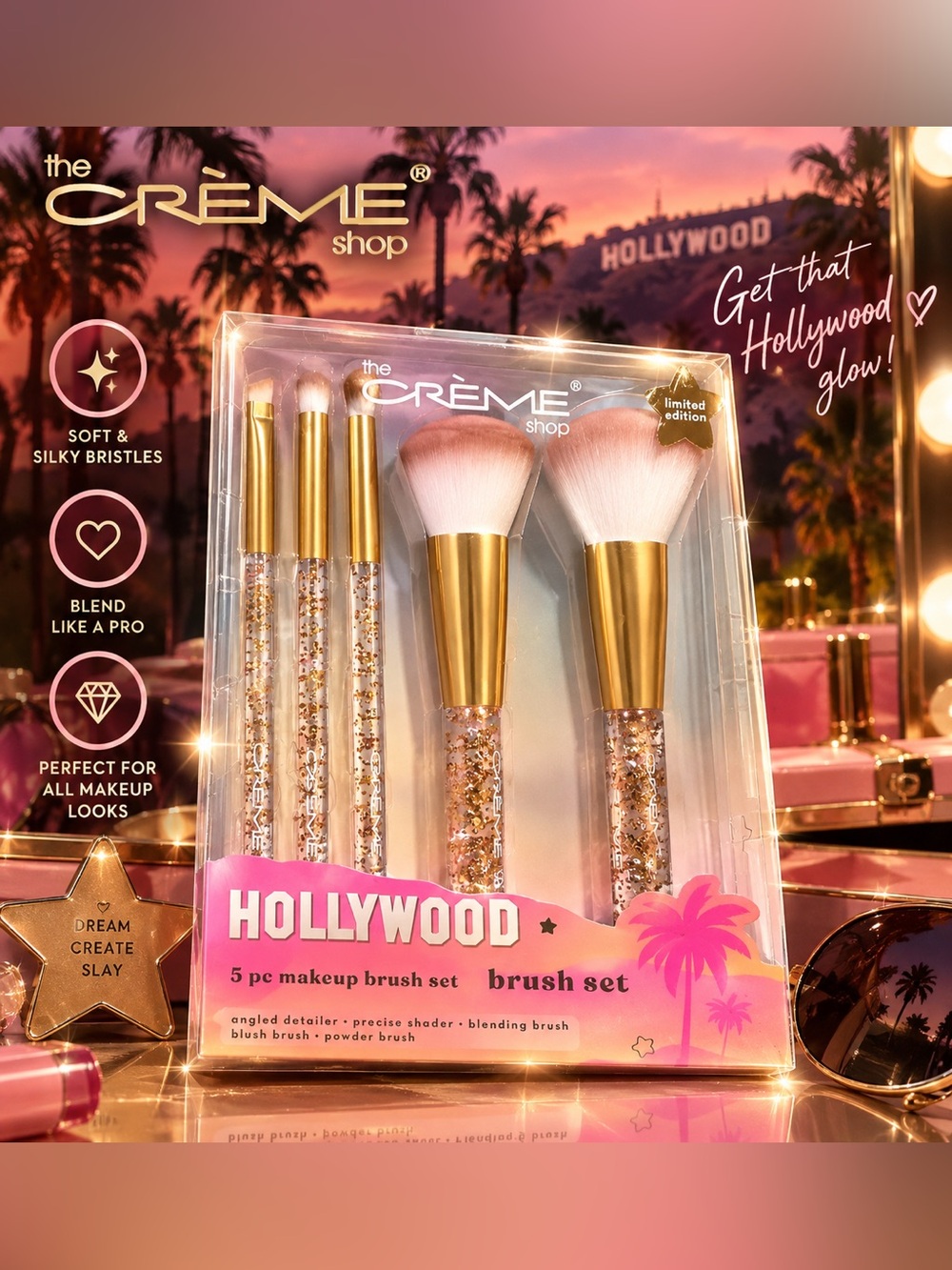 The Crème Shop x Onch Hollywood Makeup Brush Set